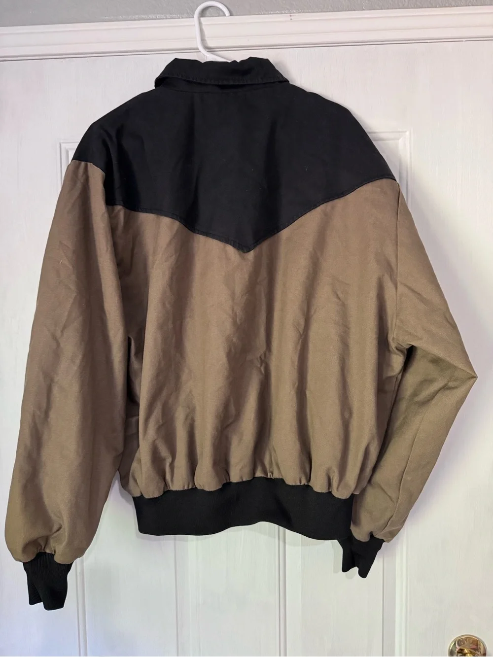 Canyon Guide Bomber Jacket Mens XL Brown Black Southwestern Canvas Workwear - Picture 3 of 4